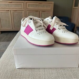 Pink and White Jimmy Choo Sneakers